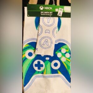 XBox Kids 2 piece Bath Set. 2 Piece Bath Towel and Washcloth Set. 100% Cotton